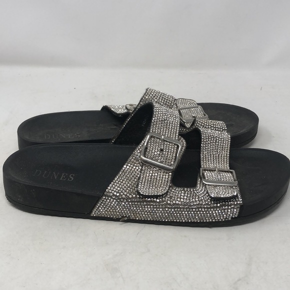 Dunes Two Strap Starlight Bling Crystal Sandals Slides - Picture 3 of 8